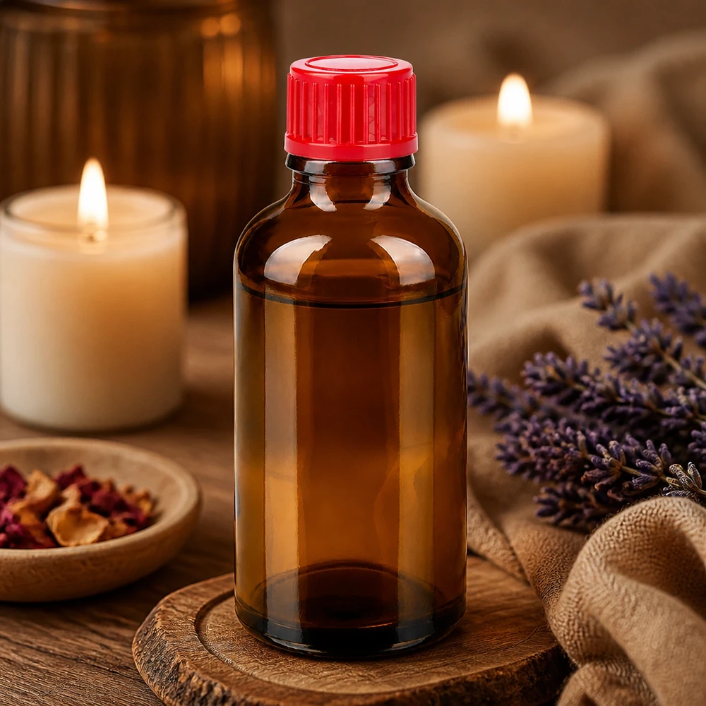 50 ml flaske 11 mm SV rød STD BrownLine UT18/50 Kompakt 50 ml BrownLine-glasflaske med SV-hætte til farmaceutiske anvendelser