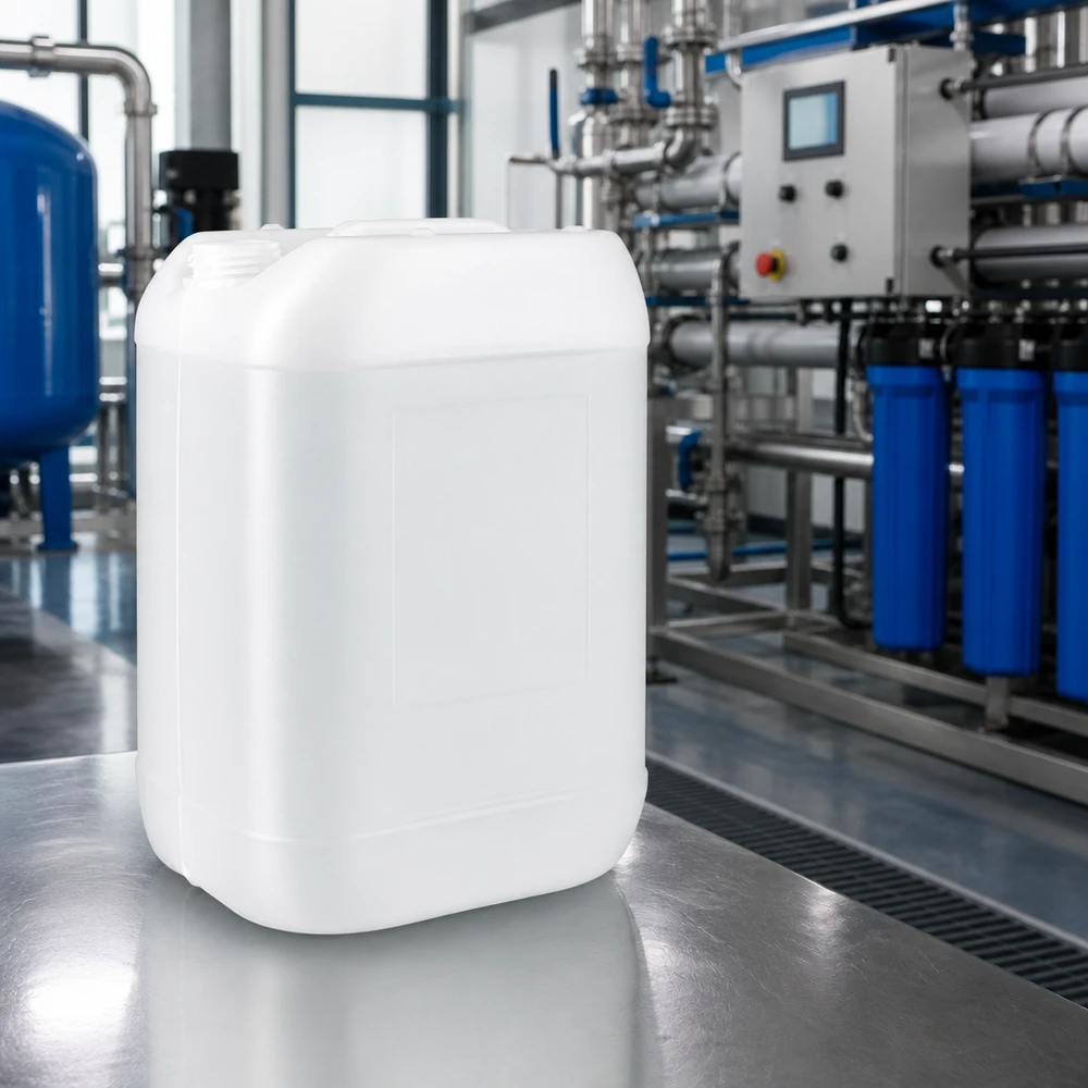 Beholder 25 liter uden låg Robust 25-liters HDPE-dunk uden låg, velegnet til industriel vandbehandling