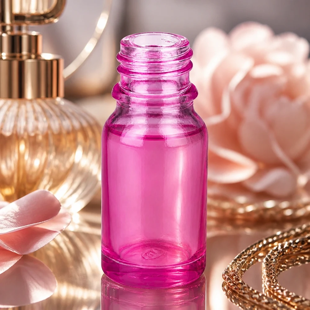 10 ml apoteksflaske PurpleLine UT18/10 UNiTWIST Elegant 10 ml PurpleLine UT18/10 UNiTWIST-glasflaske i magenta til skønheds- og wellnessprodukter