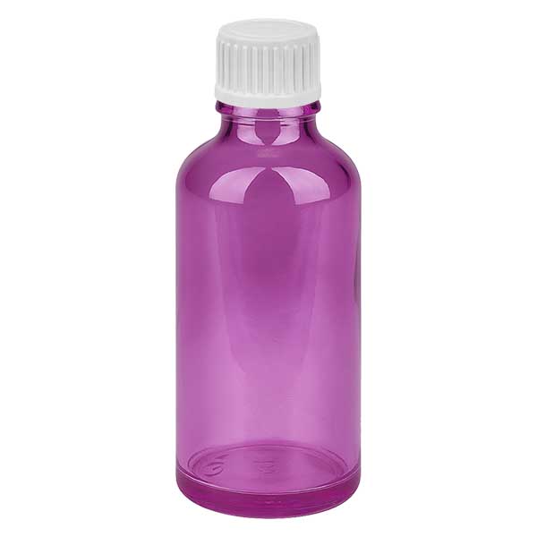 50 ml dråbeflaske 0,9 mm hvid standard PurpleLine. UT18/50