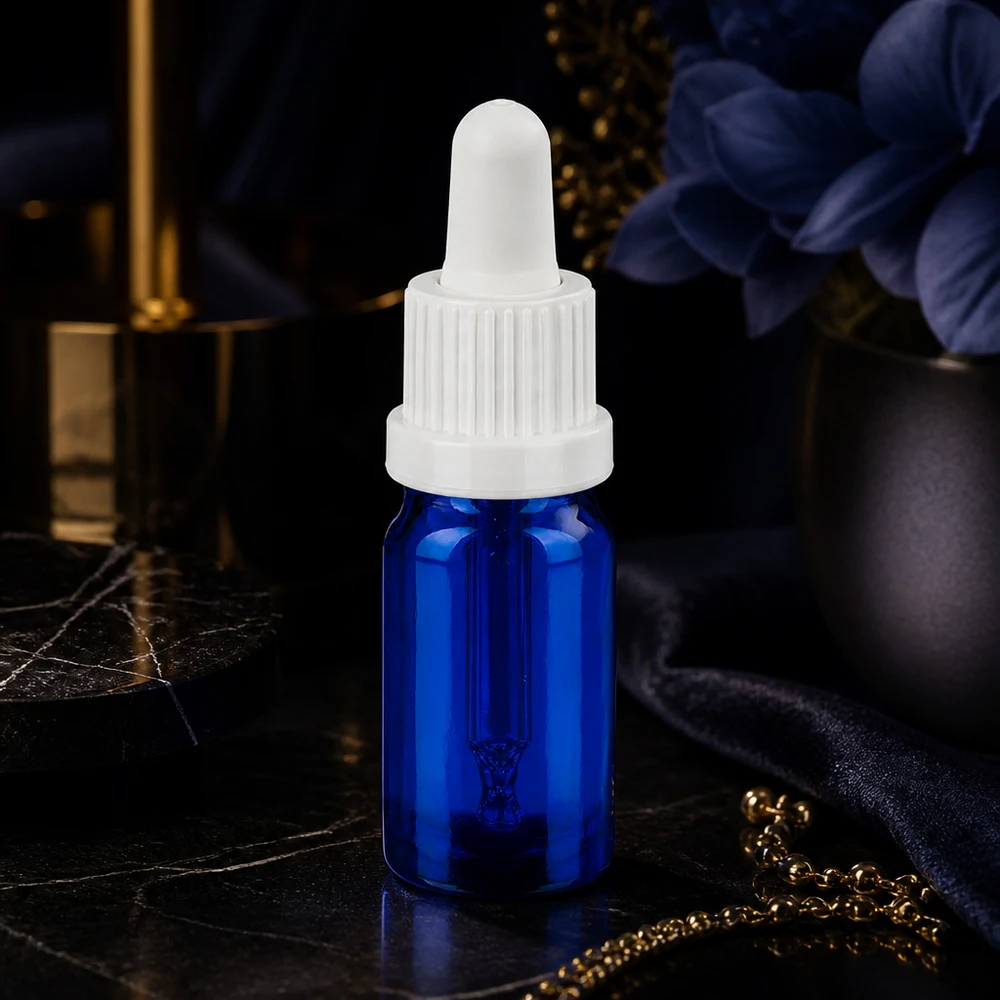 5 ml pipetteflaske hvid OV BlueLine UT18/5 Lille 5 ml pipetteflaske i elegant design med praktisk dråbehætte til præcis dosering