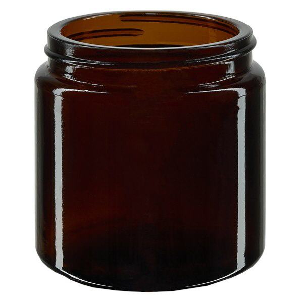 120 ml glaskrukke brun uden låg, gevind 58 mm/R3 ApoGlas. Farmaceutisk kvalitet fra EU-produktion. Fødevaresikker. Med UV-beskyttelse.