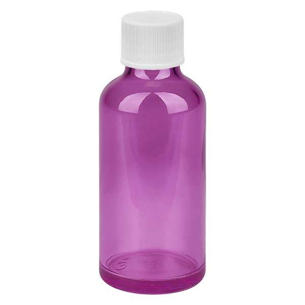 50 ml flaske 11 mm skruelåg hvid standard PurpleLine UT18/50
