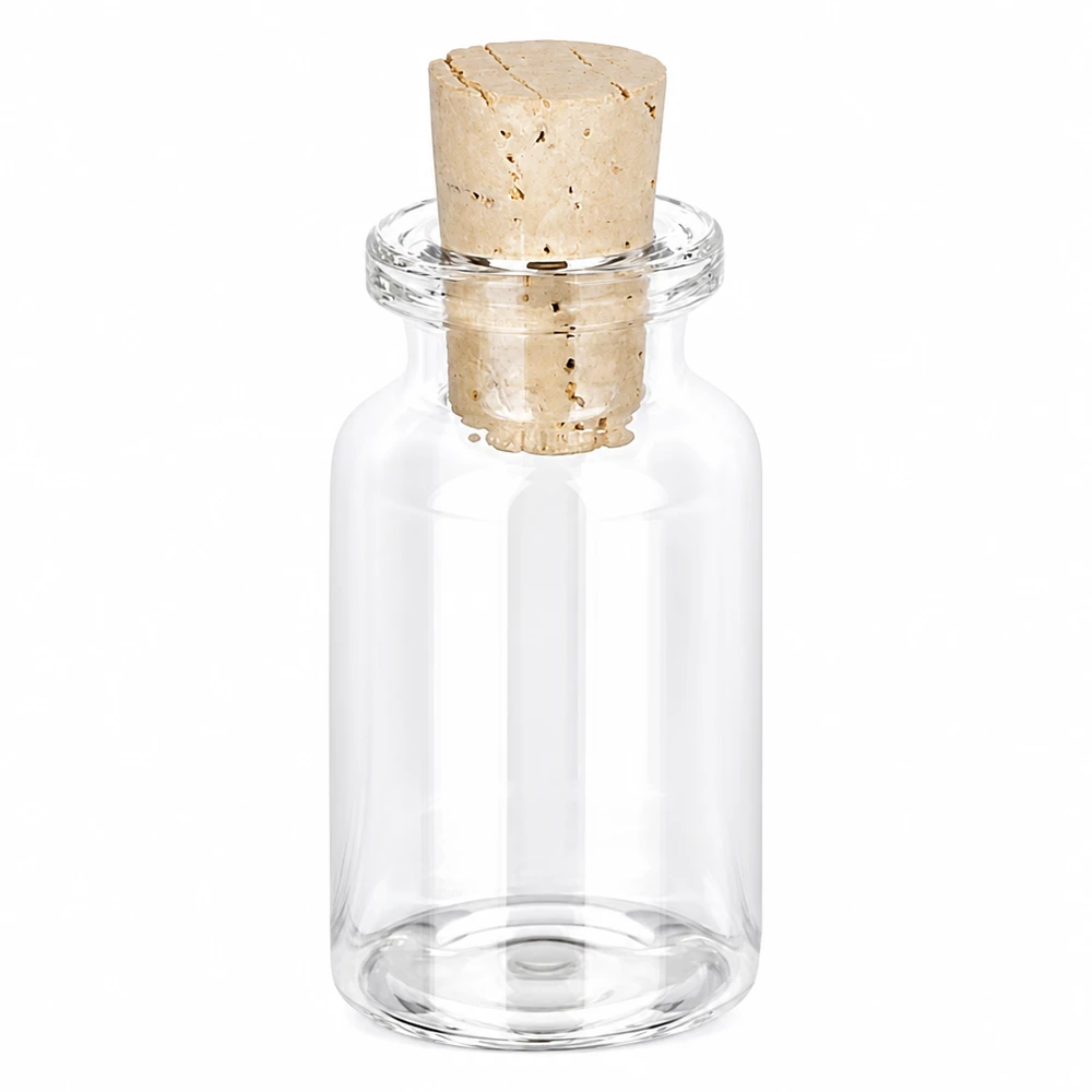 Klar glasflaske 10ml med kork 11/14mm Kleine Glasflasche 10ml mit passendem Korkverschluss perfekt als Dekoflasche oder Geschenkidee