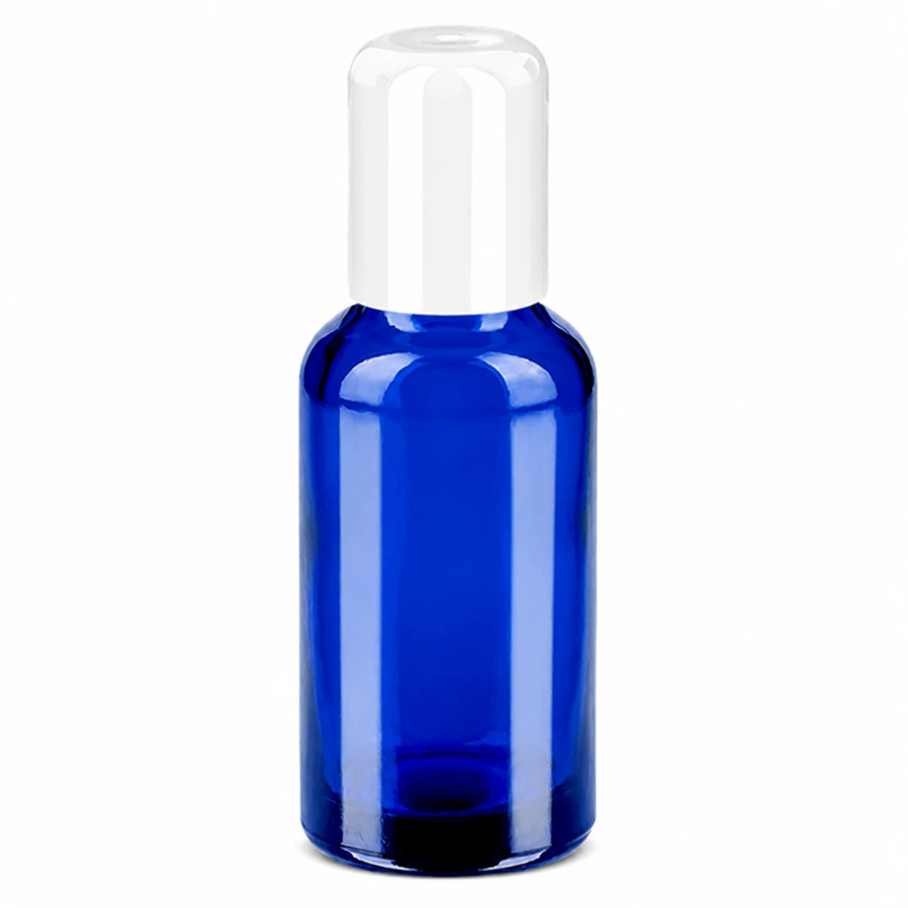 30 ml roll-on flaske hvid STD BlueLine UT18/30 30 ml roll-on-flaske blå med hvid hætte til kosmetik og æteriske olier