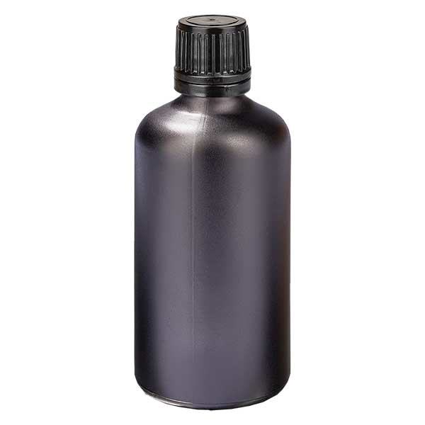 100 ml Dropperflaske 1mm OV Sort UT18/100 100 ml Dropperflaske 1mm OV Sort UT18/100
