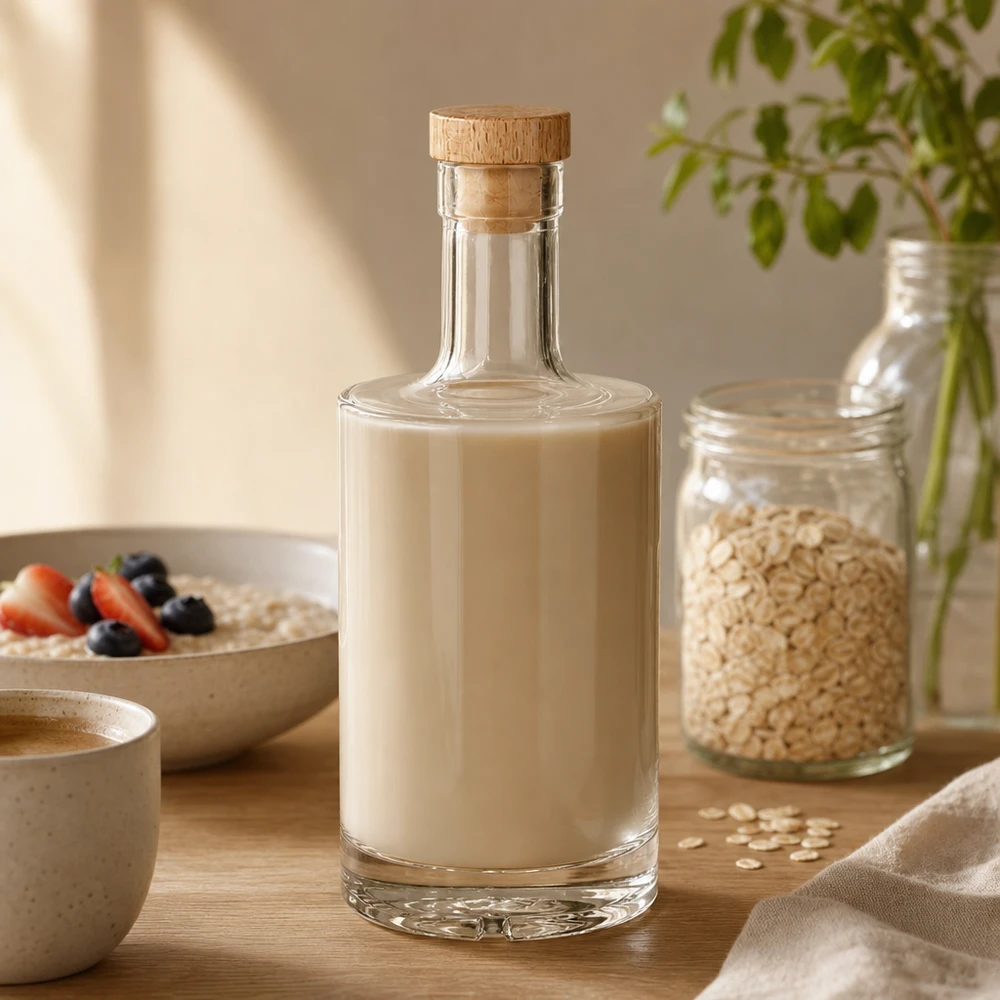 500 ml glasflaske »Nora« med træhåndtag og prop UNiTWIST® 500 ml glasflaske »Nora« med træhåndtag og prop UNiTWIST®
