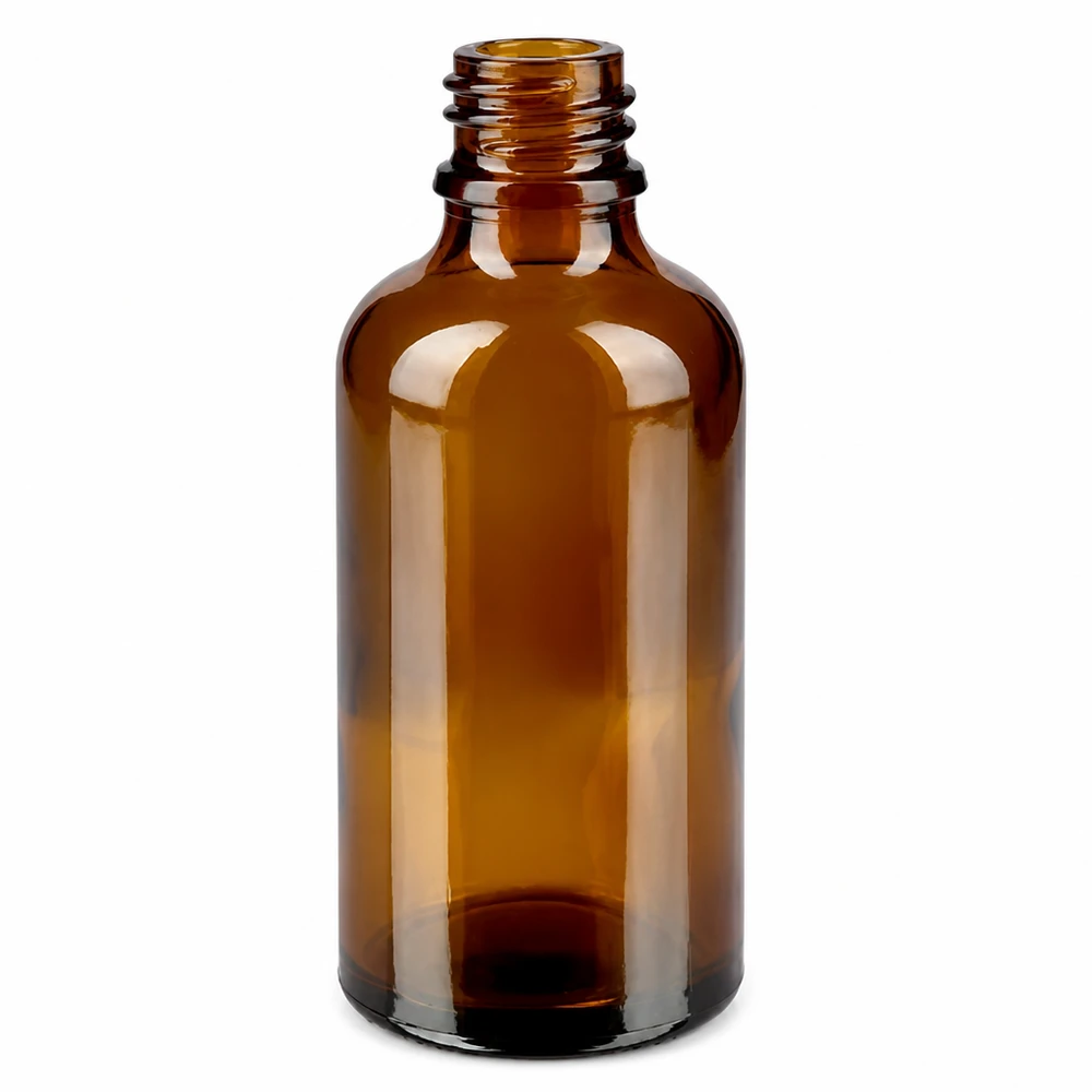 50 ml pipetteflaske hvid/blå OV BrownLine UT18/50 50 ml ravfarvet glasflaske med gevindhals til pipettespidser fra BrownLine-serien