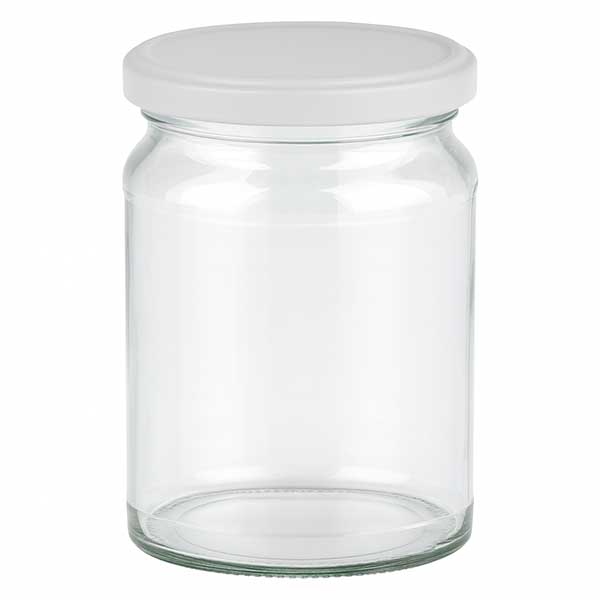 205 ml rund krukke med BasicSeal-låg hvid UNiTWIST