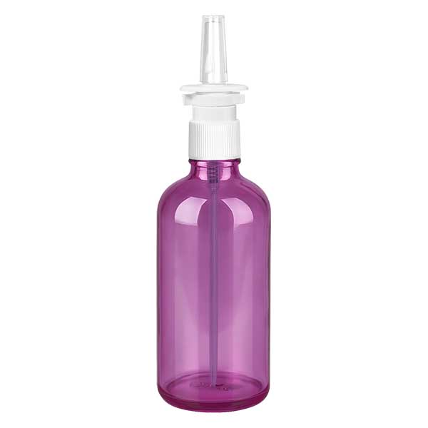 100 ml næsesprayflaske hvid/transparent standard PurpleLine UT18/100