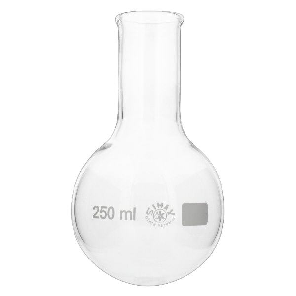 Rundbundet kolbe 250 ml med smal hals Rundbundet kolbe 250 ml med smal hals