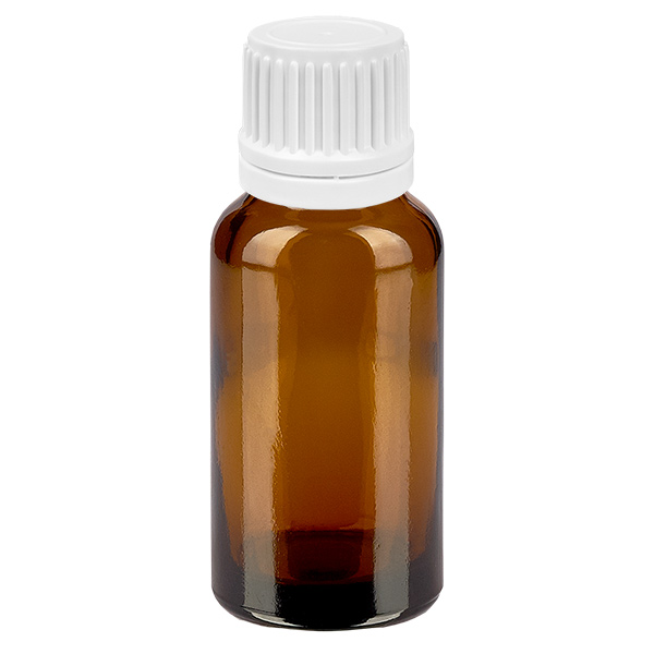 20 ml Dropperflaske 0,7 mm hvid OV BrownLine UT18/20