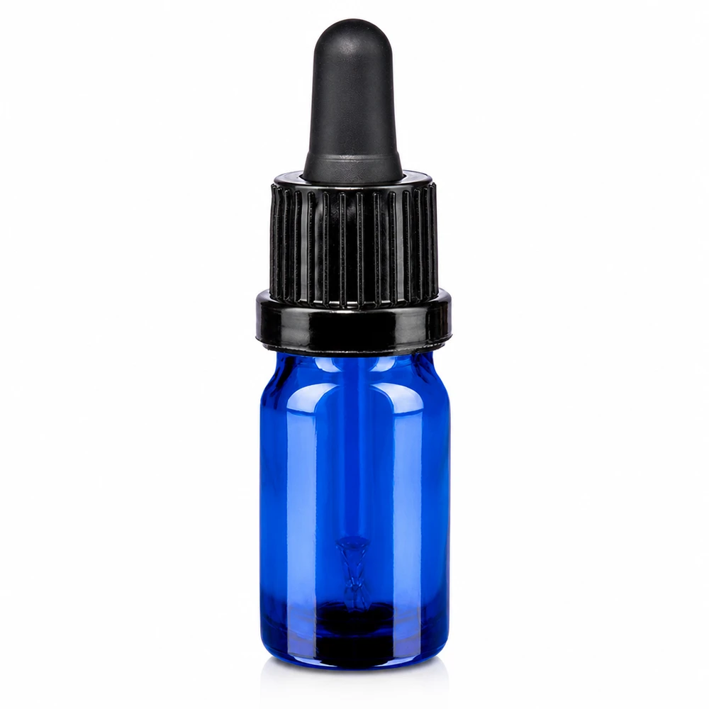5 ml pipetteflaske sort OV BlueLine UT18/5 5 ml pipetteflaske i blå med sort hætte OV BlueLine UT18/5