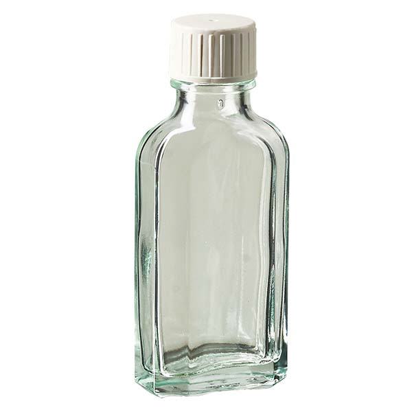 50 ml Meplat klart skruelåg med hældering 50 ml Meplat klart skruelåg med hældering