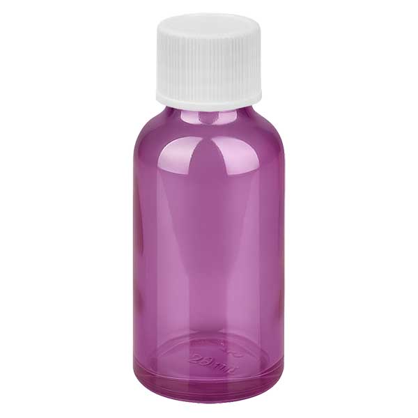 30 ml flaske 11 mm skruelåg hvid standard PurpleLine UT18/30