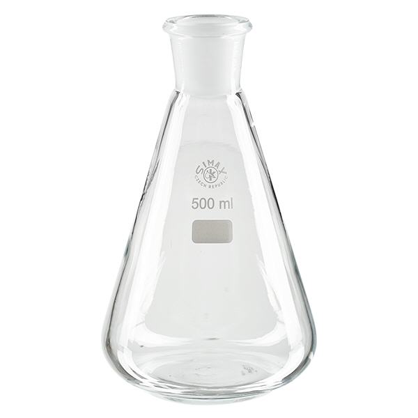 Erlenmeyer-kolbe 500 ml med standard slebet led (29/32)