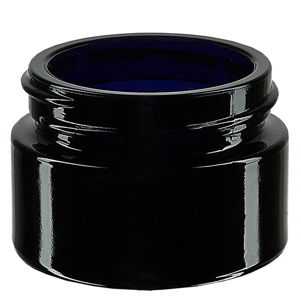 Kosmetikkrukke i violet glas 30 ml, uden låg