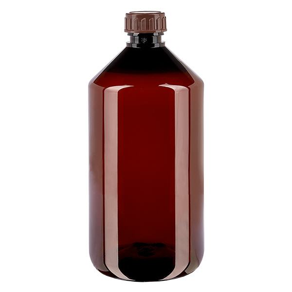 PET-flaske 750 ml med brun hætte Standard PET-flaske 750 ml med brun hætte Standard