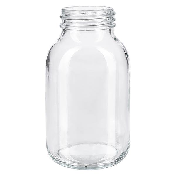 500 ml flaske med bred hals, klart glas
