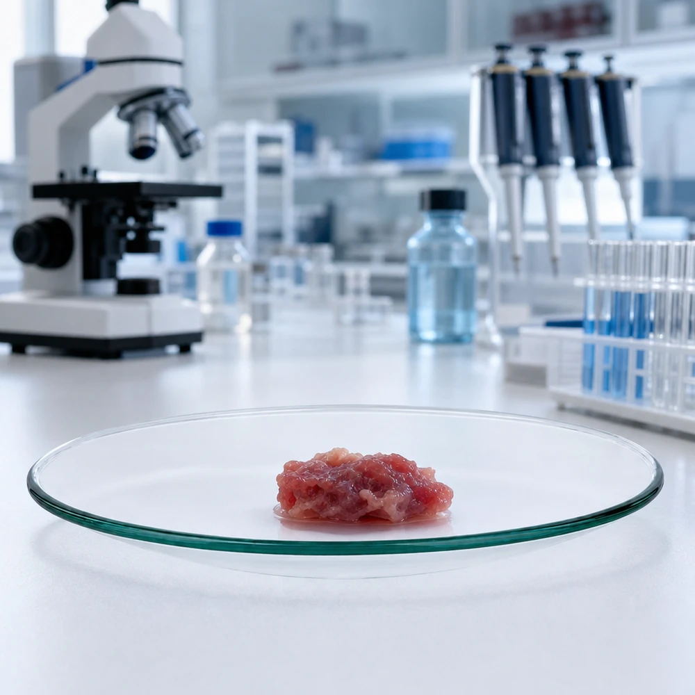 Urglasskål Ø 90 mm Præcis 90 mm diameter urglasskål med rød substans til professionelle laboratorieanalyser
