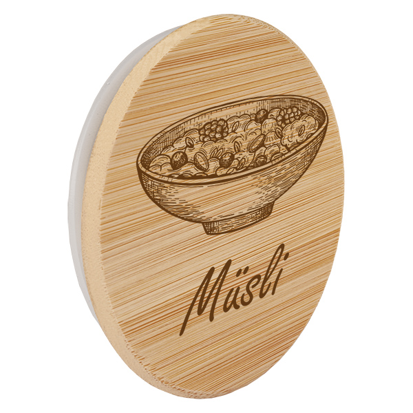 Kappe i træ "Müsli" til WECK RR100 Kappe i træ "Müsli" til WECK RR100