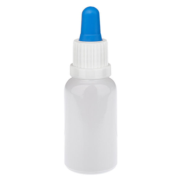 20 ml pipetteflaske hvid/blå originalitetslukning WhiteLine UT18/20 20 ml pipetteflaske hvid/blå originalitetslukning WhiteLine UT18/20