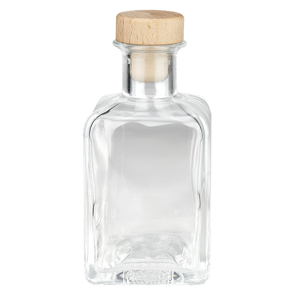 200 ml apoteksflaske »Clara« med træhåndtag og prop UNiTWIST®