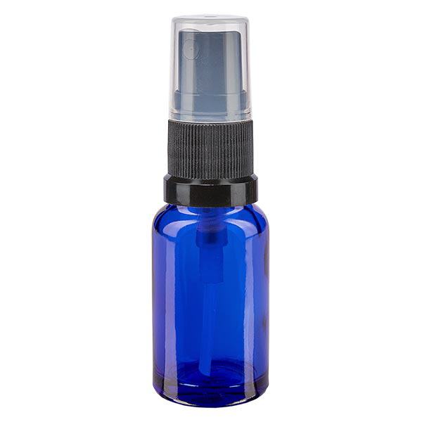 Apotekerflaske blå 10 ml spraytilbehør sort Apotekerflaske blå 10 ml spraytilbehør sort