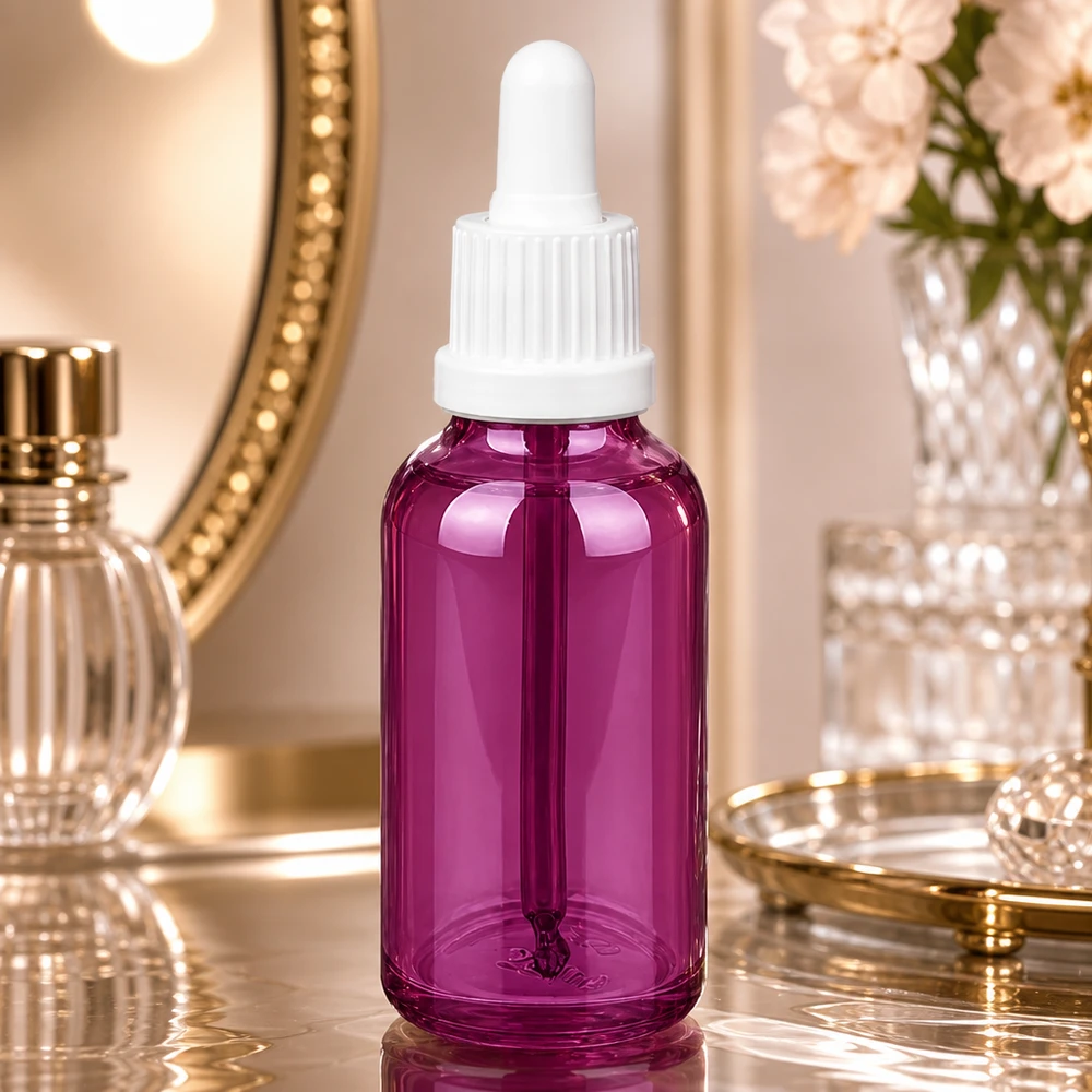 30 ml pipetteflaske hvid originalitet skruelåg PurpleLine UT18/30 30 ml violet pipetteflaske lavet af glas i høj kvalitet med ergonomisk design for nem håndtering