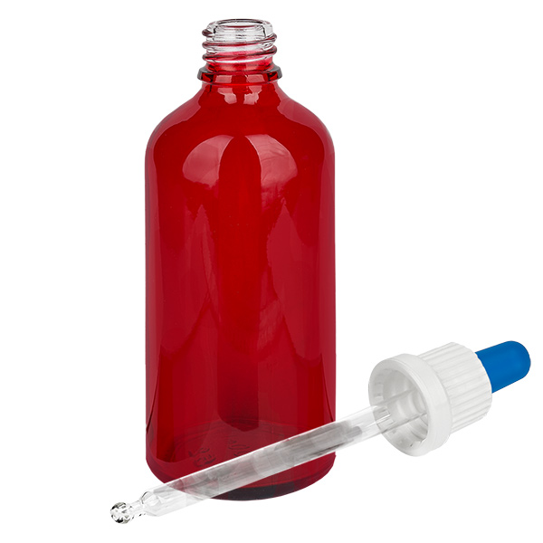 100 ml pipetteflaske hvid/blå OV RedLine UT18/100 100 ml pipetteflaske hvid/blå OV RedLine UT18/100