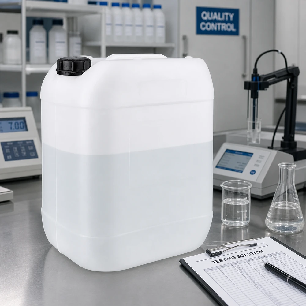 Beholder 20 liter med skruelåg OV Gennemsigtig 20-liters dunk med fyldningsindikator og sikker skruelåg