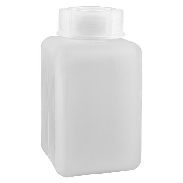 Kemikalieflaske 1000 ml, bred hals fremstillet af PE-HD, naturfarve Kemikalieflaske 1000 ml, bred hals fremstillet af PE-HD, naturfarve