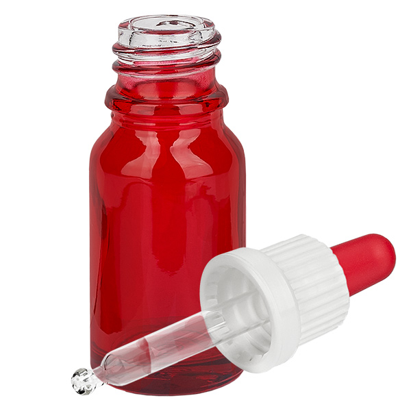 10 ml pipetteflaske hvid/rød OV RedLine UT18/10 10 ml pipetteflaske hvid/rød OV RedLine UT18/10