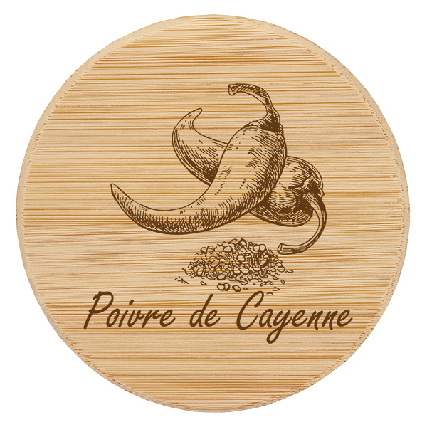 Kappe i træ "Poivre de Cayenne" til WECK RR60 Kappe i træ "Poivre de Cayenne" til WECK RR60