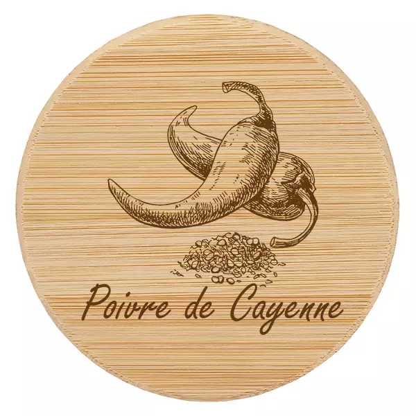 Kappe i træ "Poivre de Cayenne" til WECK RR60 Kappe i træ "Poivre de Cayenne" til WECK RR60