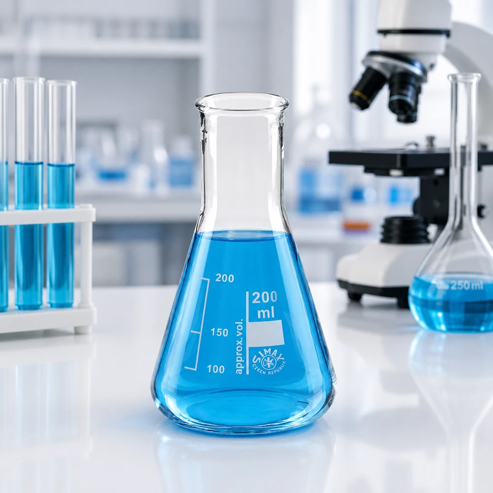 Erlenmeyer-kolbe 200 ml med smal hals Erlenmeyer-kolbe 200 ml med smal hals