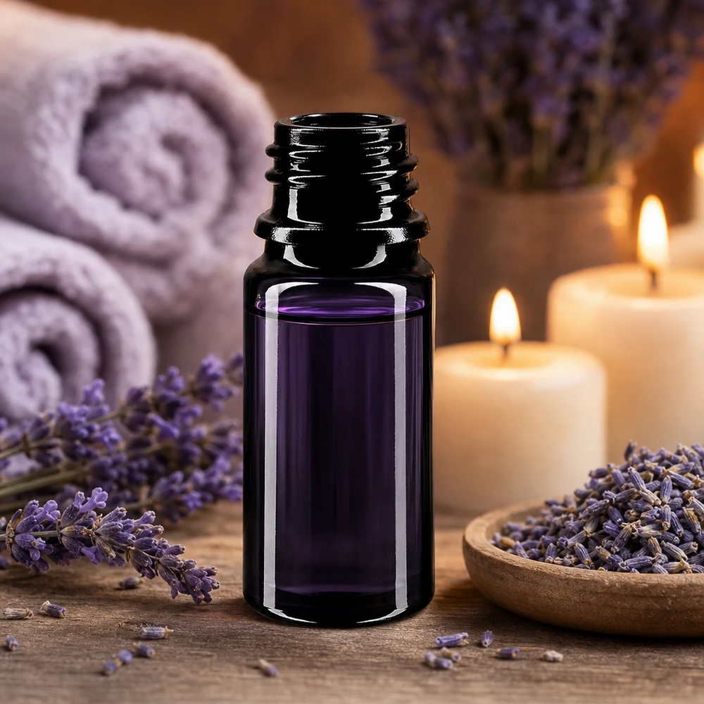 Violet glasflaske 5ml DIN 18 (Mironglas) Premium violet glasdråbeflaske Orion 5ml - UV-beskyttelse for optimal holdbarhed af smagsolier