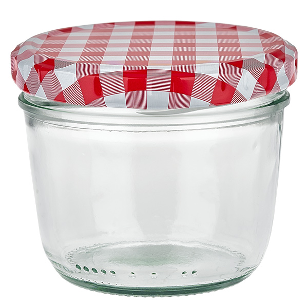 230 ml Briller + BasicSeal-låg rød/hvid UNiTWIST