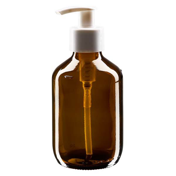 200 ml medicinflaske brun, med dispenserpumpe hvid ApoGlas. Farmaceutisk kvalitet fra EU-produktion. 28 mm (PP28) gevind. (sirup, let glasflaske) 200 ml medicinflaske brun, med dispenserpumpe hvid ApoGlas. Farmaceutisk kvalitet fra EU-produktion. 28 mm (PP28) gevind. (sirup, let glasflaske)