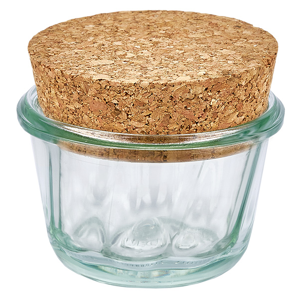 165 ml Gugelhupf-krukke WECK RR80 med kork natur 165 ml Gugelhupf-krukke WECK RR80 med kork natur