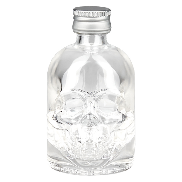 50 ml glasflaske »Hector« og skruelåg sølv UNiTWIST®