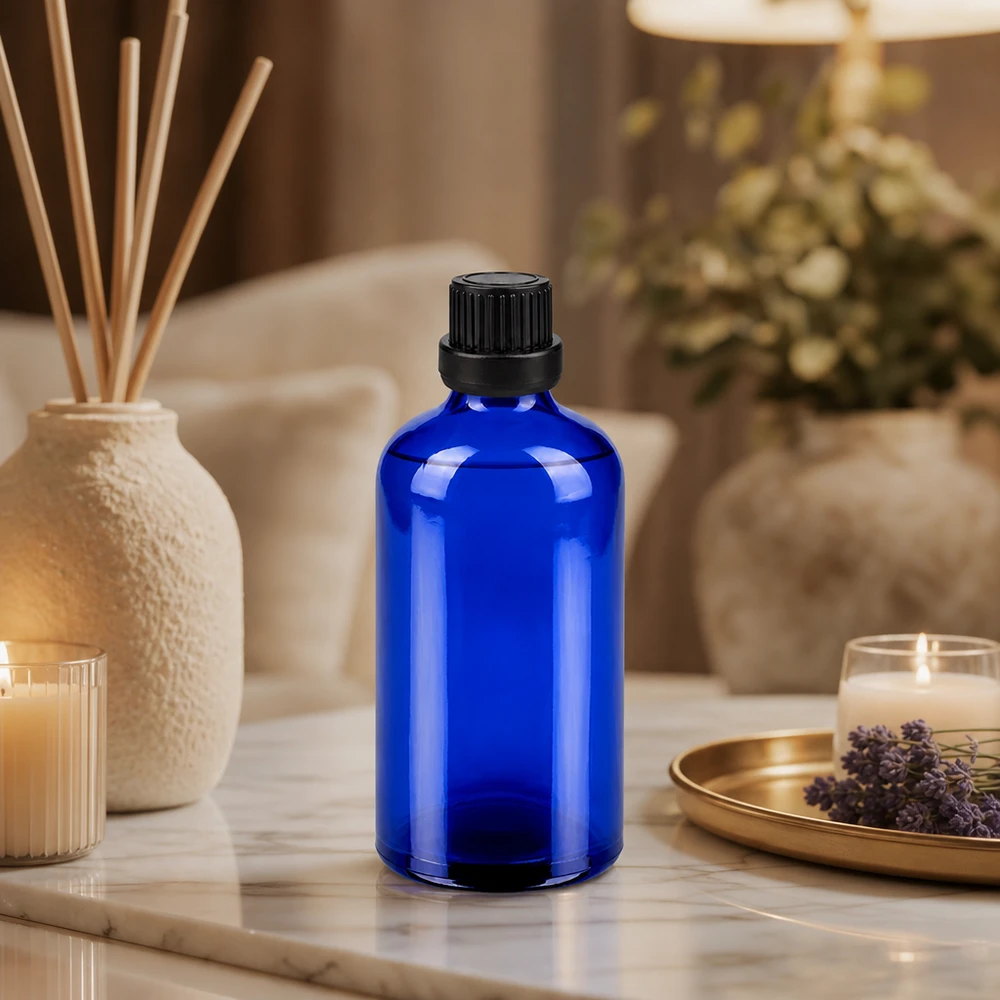 100 ml dråbeflaske 2 mm sort OV BlueLine UT18/100