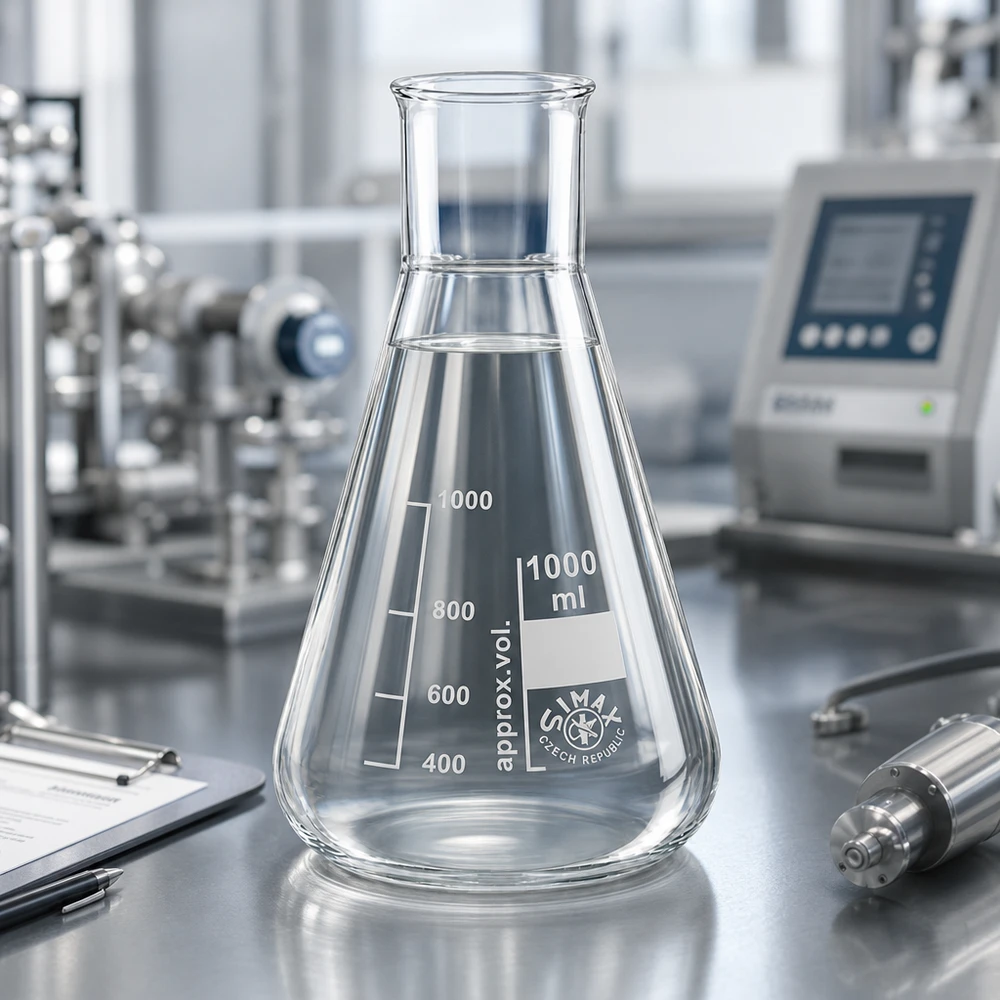 Erlenmeyer-kolbe 1000 ml med bred hals Erlenmeyer-kolbe 1000 ml med bred hals