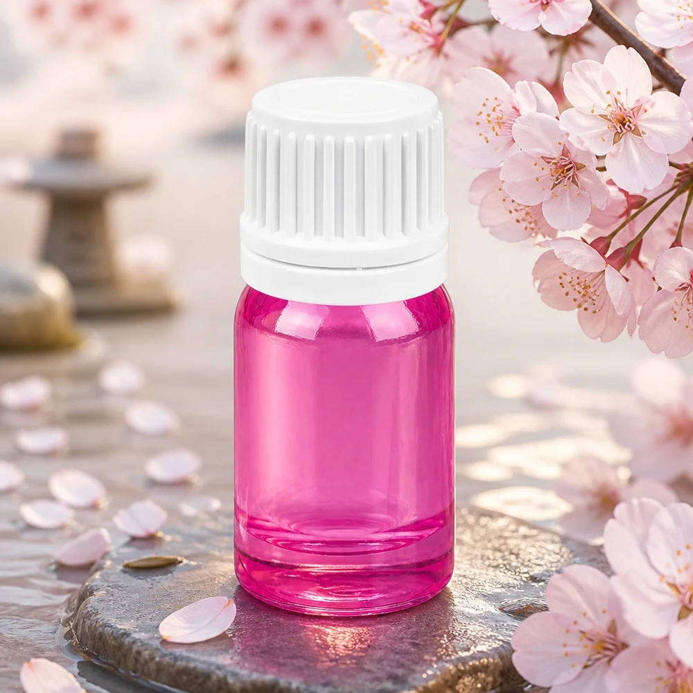 5ml flaske 11mm skruelåg hvid Originality skruelåg PurpleLine UT18/5 Elegant 5 ml PurpleLine-glasflaske med UV-beskyttelse og hvid hætte til lysfølsomme olier