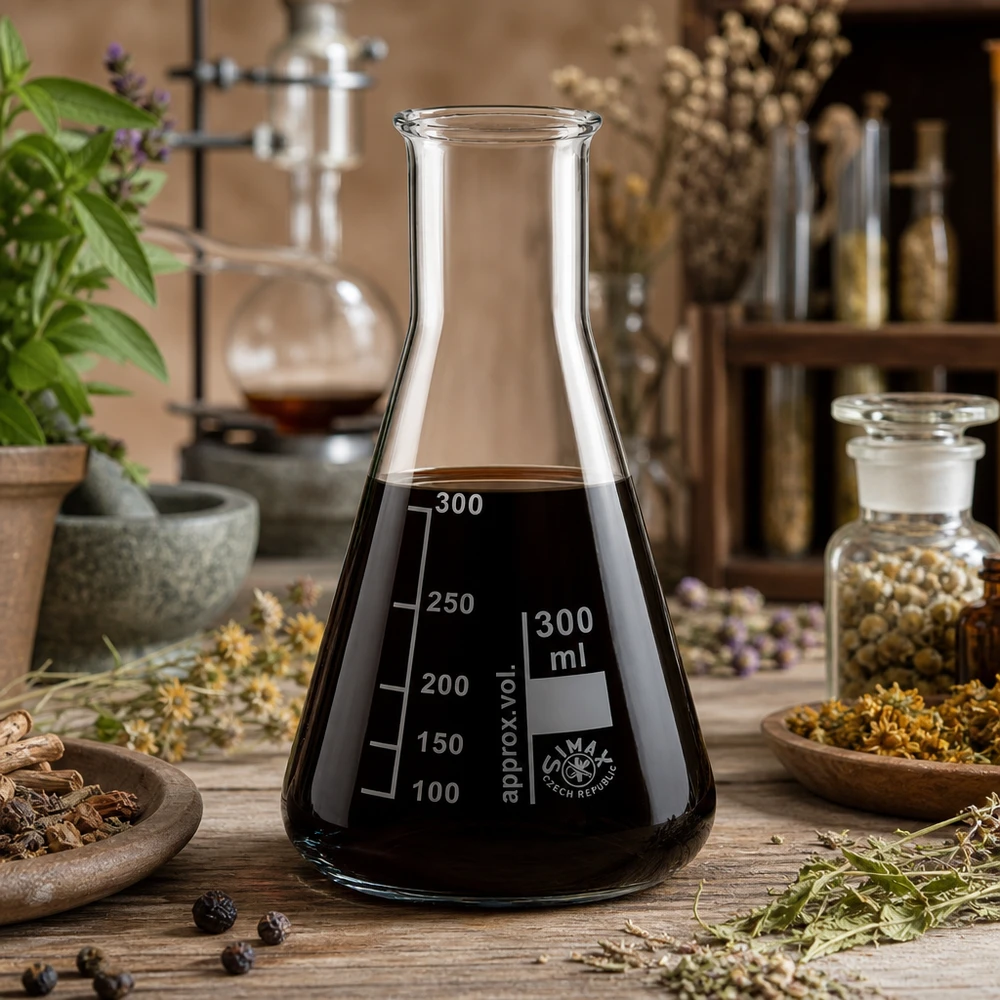 Erlenmeyer-kolbe 300 ml med smal hals Erlenmeyer-kolbe 300 ml med smal hals