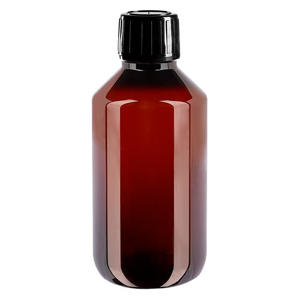 PET-flaske 200 ml med sort sprayhætte OV PET-flaske 200 ml med sort sprayhætte OV