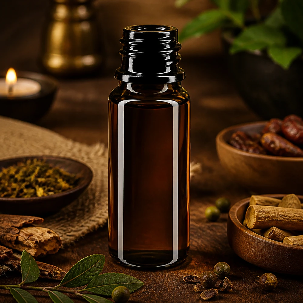 Violet glasflaske 10ml DIN 18 (Mironglas) Premium Mironglass-flaske 10ml DIN 18 brun-violet til professionel aromaterapi