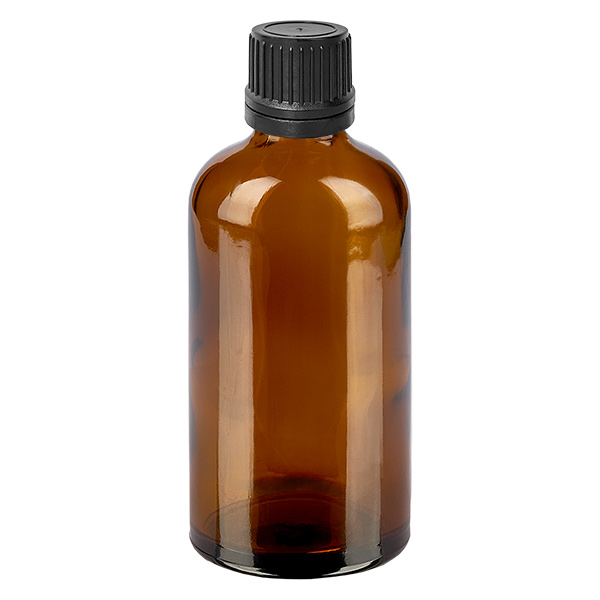100 ml dråbeflaske 1 mm sort OV BrownLine UT18/100