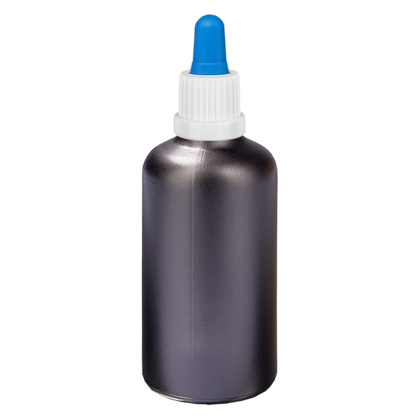 100 ml pipetteflaske hvid/blå OV BlackL. UT18/100 100 ml pipetteflaske hvid/blå OV BlackL. UT18/100