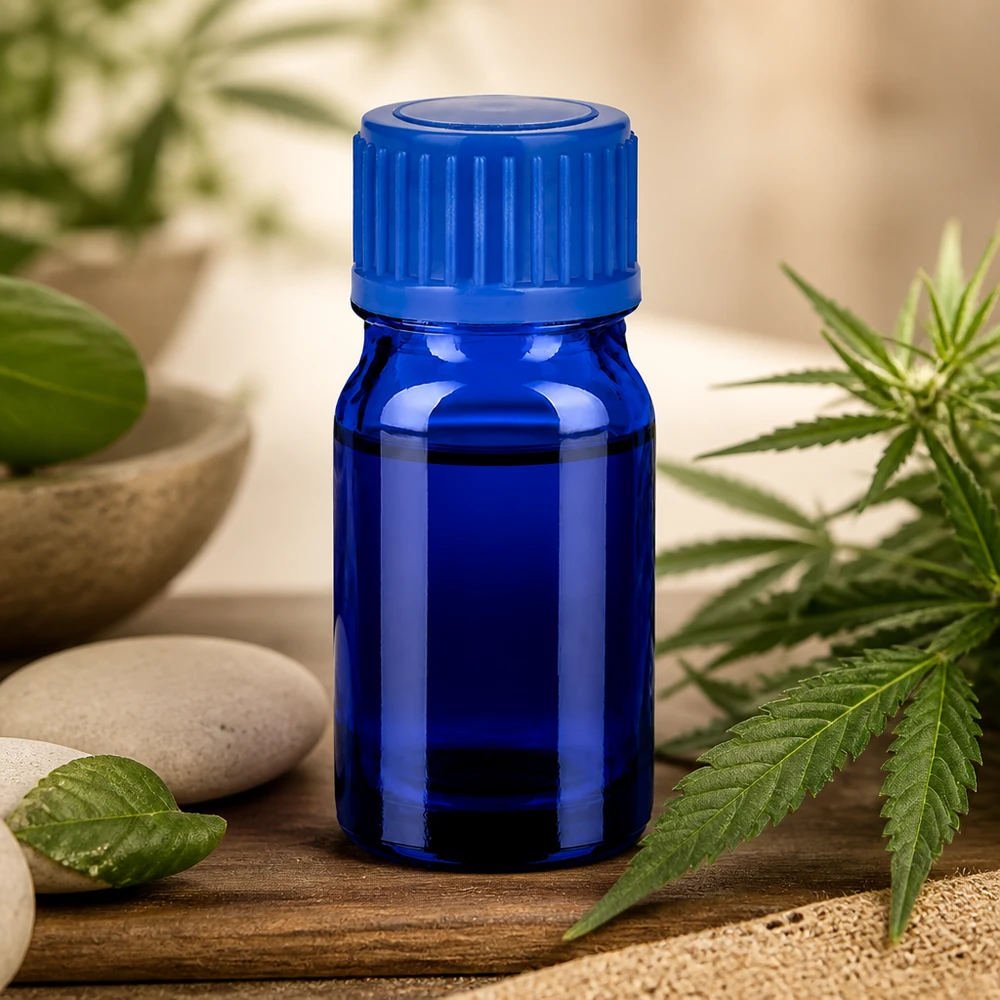 5ml flaske 11mm SV blå STD BlueLine UT18/5 Blå STD BlueLine glasflaske 5 ml med robust skruelåg til sikker opbevaring